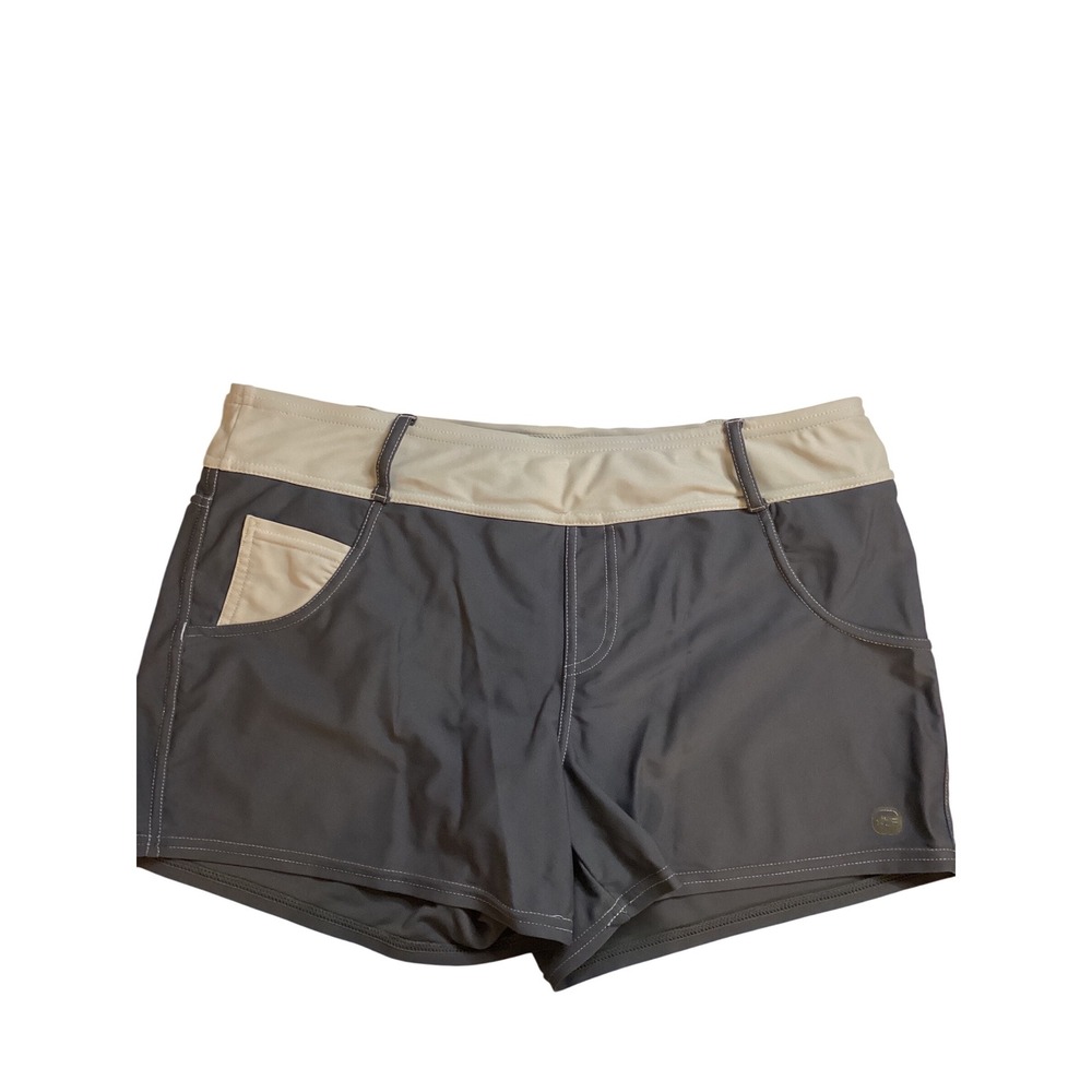 Free Country Womens Gray Board Shorts Swim Trunks Size Medium M‎ 8/10 Beachwear